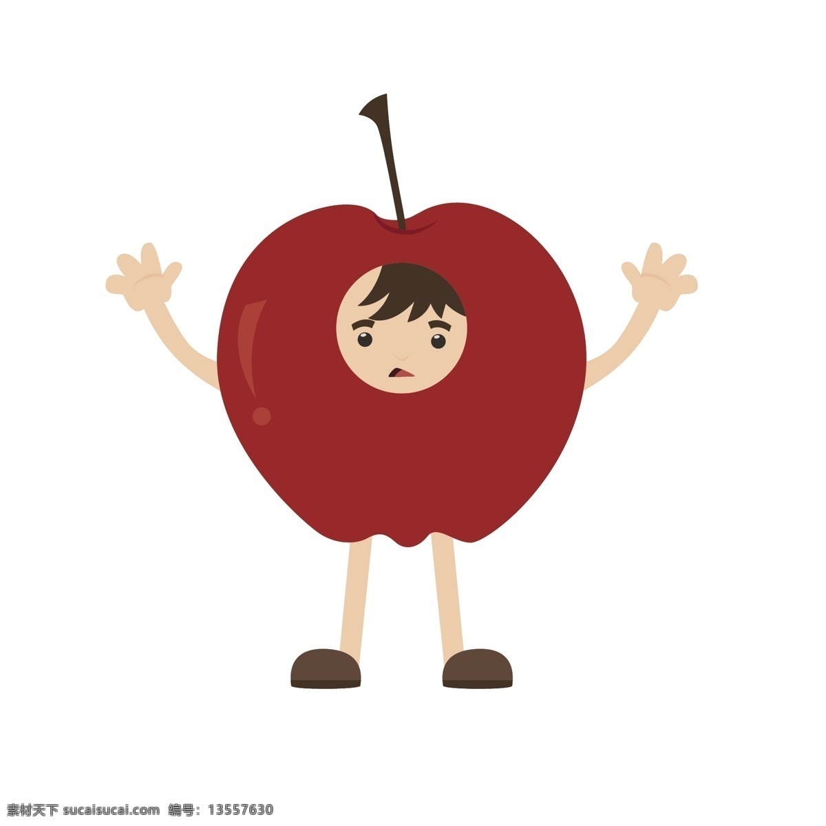 苹果 宝宝 矢量 苹果小孩 小孩 可爱 可爱小孩 可爱宝宝 卡通小孩 卡通苹果 苹果服装 服饰