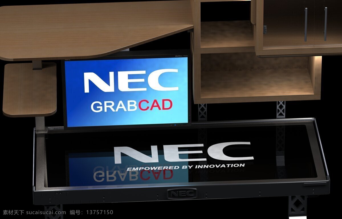 necpa 监视器 工业设计 机械设计 组件 3d模型素材 电器模型