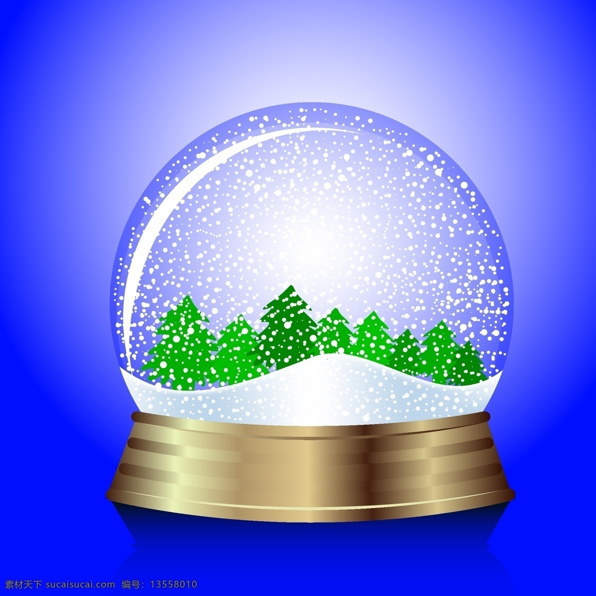 圣诞 雪花 玻璃球 圣诞球 树 透明球 蓝色