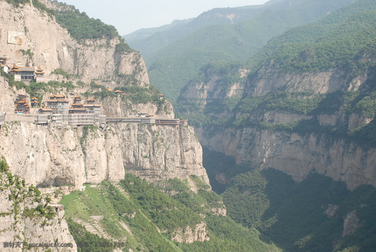 绵山 山西 介休 省 重点 风景 名胜区 历史文化名山 山岳 佛道 山峦 峡谷 峭壁 悬崖 深壑 宫观 国内旅游 旅游摄影