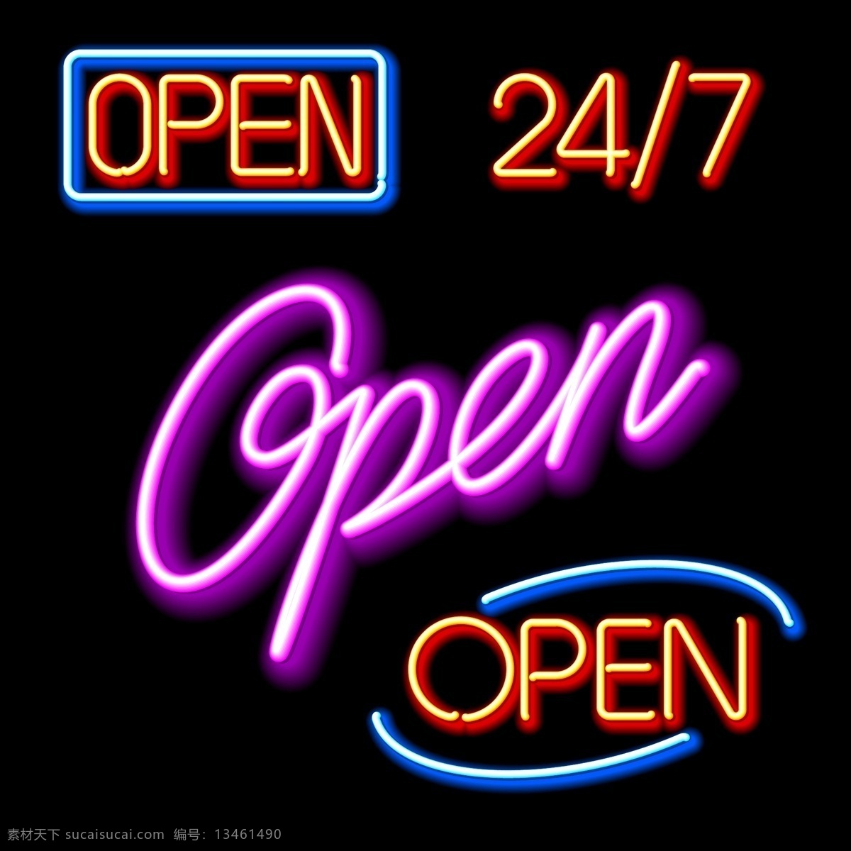 coffee open 灯光 店招 广告牌 户外灯箱 户外广告牌 咖啡 霓虹灯广告牌 招牌 啤酒 彩色灯光 灯头 营业 夜店 夜市 夜场 霓虹灯 矢量素材 矢量 招贴设计
