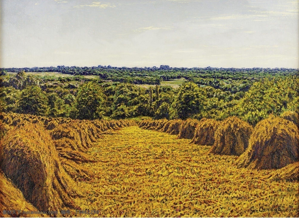 1903 大师 画家 风景画 静物 油画 建筑 装饰画 wheat of fields the cariot gustave 人物 高清 西方 国外 现代 家居装饰素材