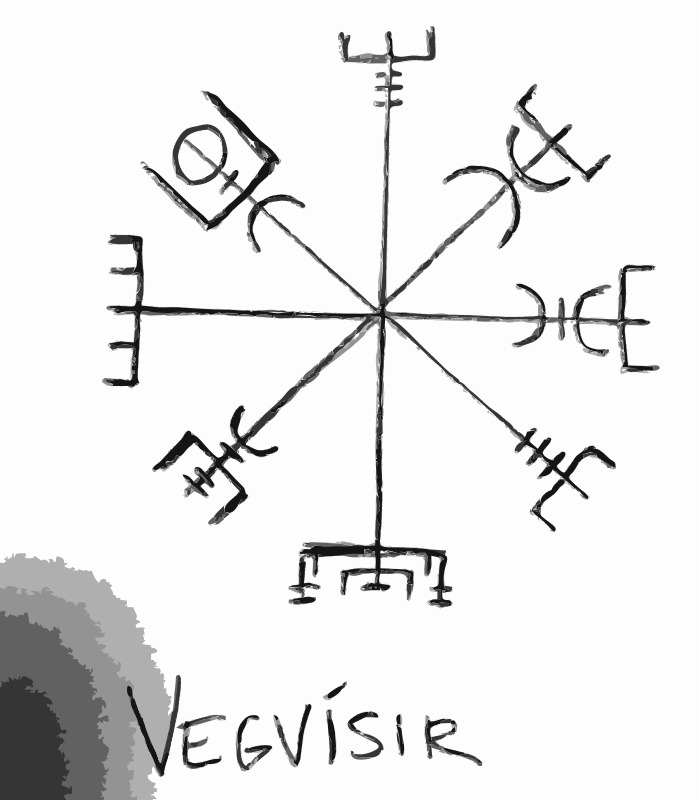 vegvisir 符号 纹身 冰岛 upload2openclipart 矢量 插画集