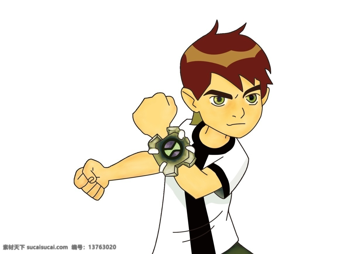 ben ben10 bens 绿男孩 男孩 英雄 帅哥 分层 人物 源文件库