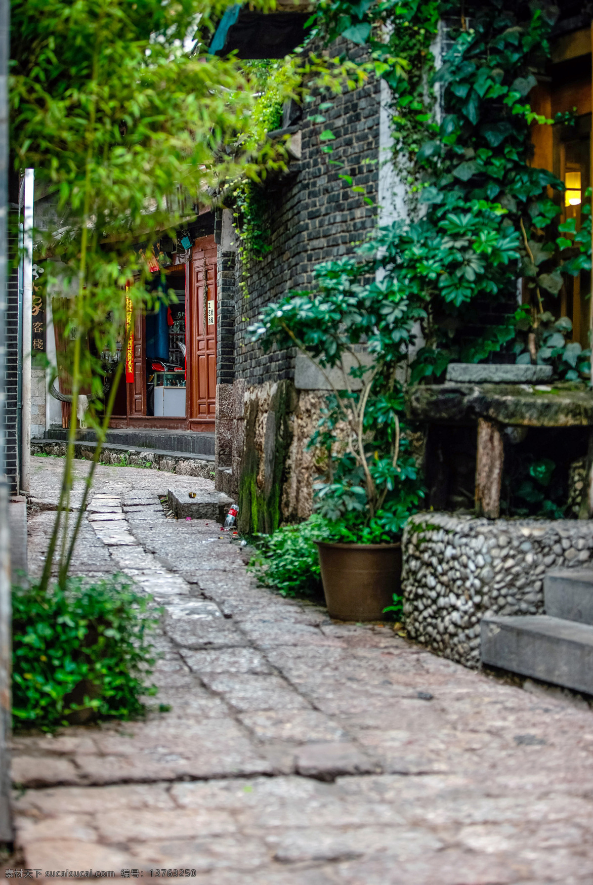 丽江古城小巷 旅游 云南 丽江古城 大研 小巷 幽静 石板路 旅游摄影 人文景观