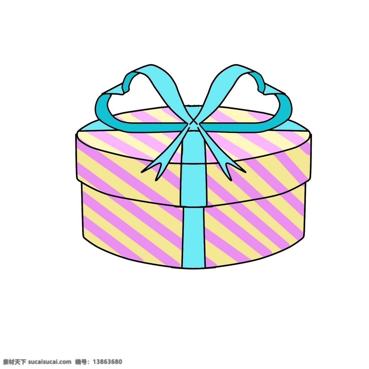 卡通 手绘 蛋糕 盒子 卡通礼物 礼物 礼物盒 蛋糕盒子 彩色盒子 蝴蝶结 蓝色蝴蝶结