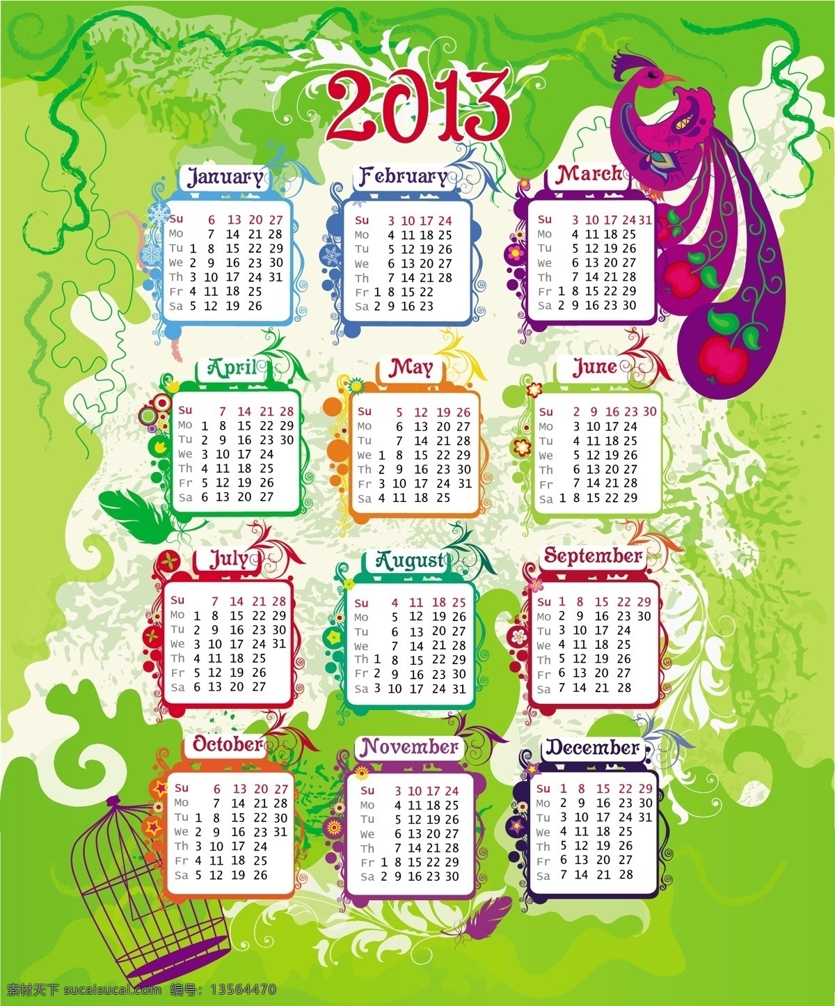 2013 装饰 图案 年历 网页 节矢量 矢量日历装饰 patternvector 单
