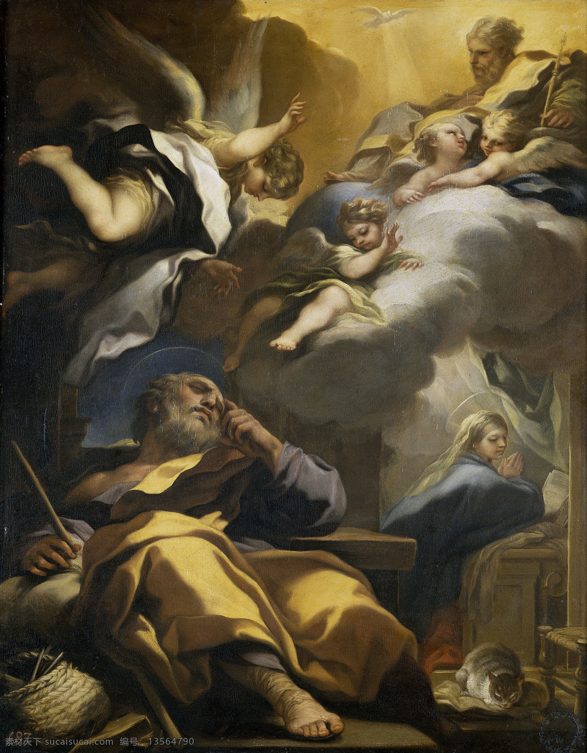 presto 人物 油画 装饰画 意大利 画家 卢卡 焦尔 达诺 fa ca jose san de sueno el luca giordano 历史 战争 装饰素材