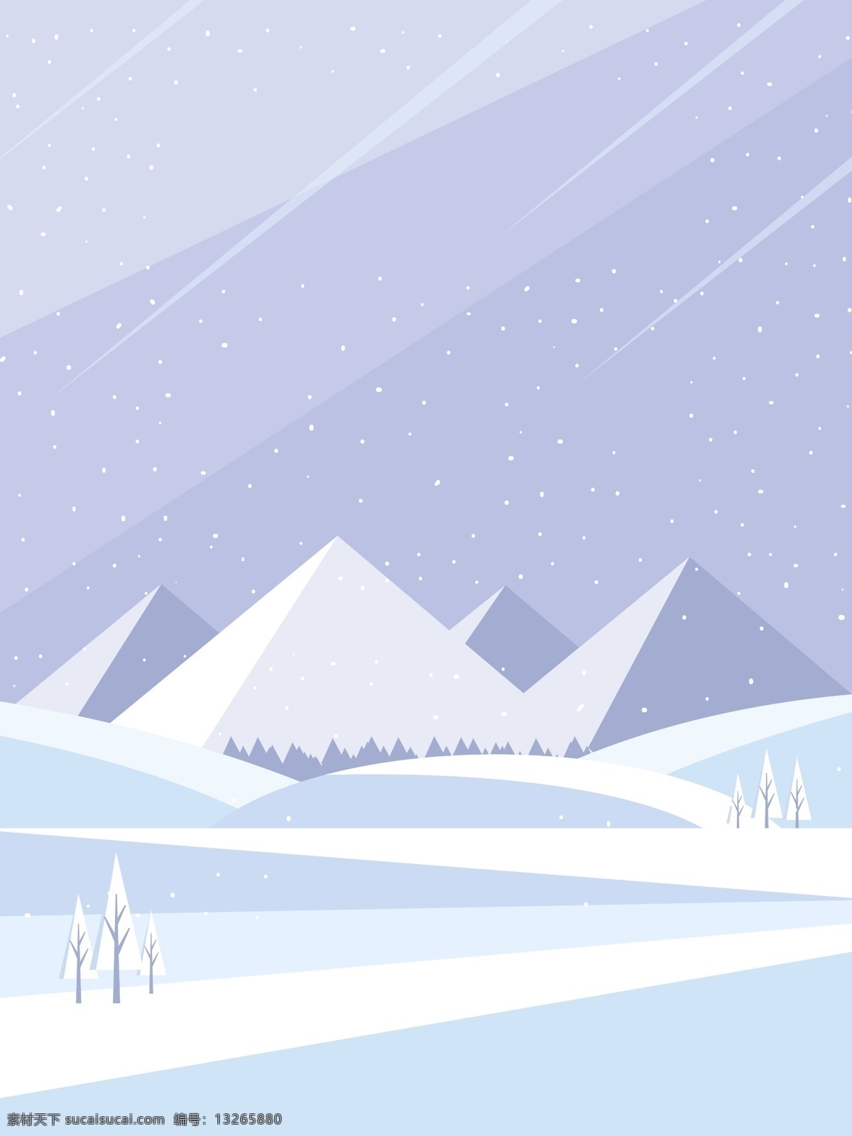 手绘 山峰 雪景 冬季 背景 冬天 背景素材 冬季背景 冬天快乐 雪人 冬天早晨 广告背景素材