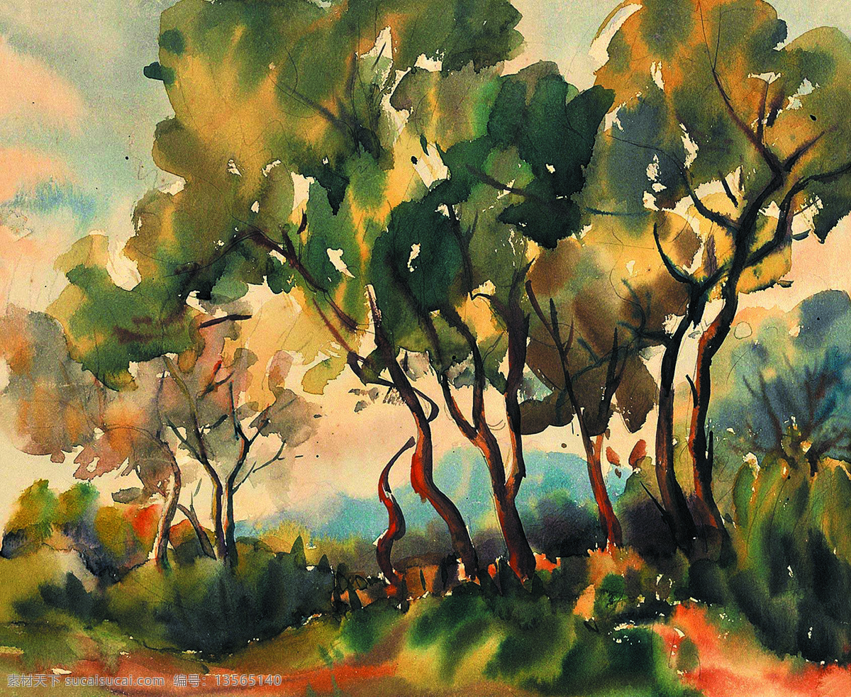风景 绘画书法 林荫 美术 树林 树木 水彩画 林荫设计素材 林荫模板下载 雷雨水彩画 植物 雨景 水彩画艺术 金鸿钧 工笔画 作品 文化艺术