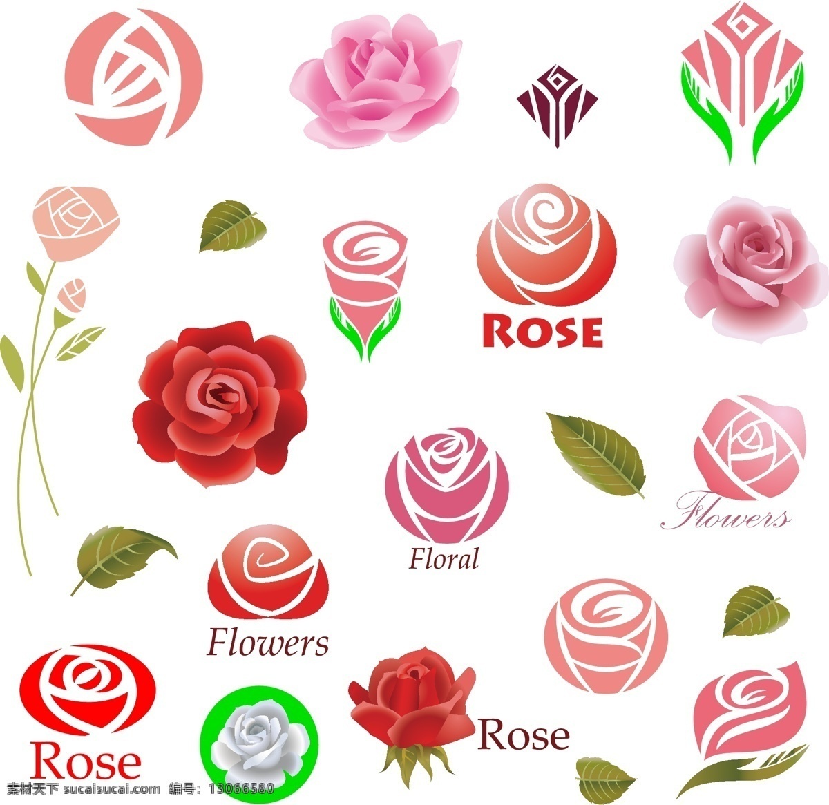 玫瑰 矢量玫瑰 玫瑰花 矢量玫瑰花 玫瑰logo 矢量素材 标志图标 其他图标