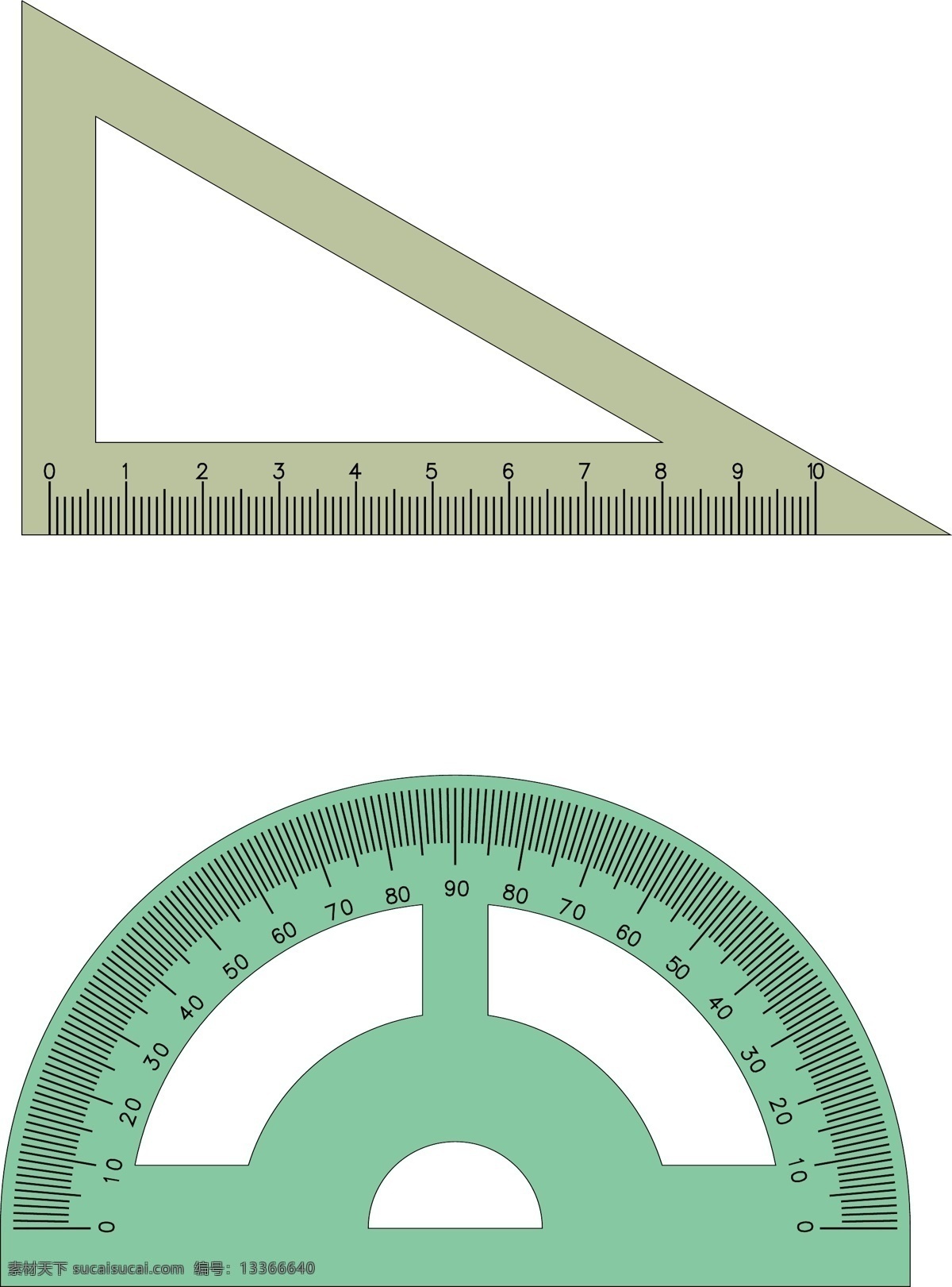 三角尺 量度器 量角器 量角尺 文具三角板 画图工具 作图工具 角度器 量具 量尺 尺具 卡尺 游标 源文件