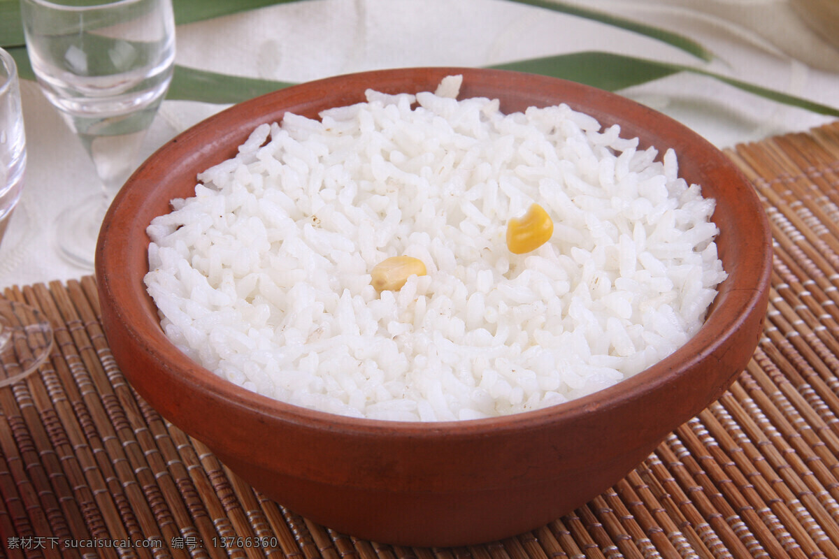 钵子米饭 玉米米饭 家常米饭 蒸米饭 米饭 大米 糯米 传统美食 餐饮美食