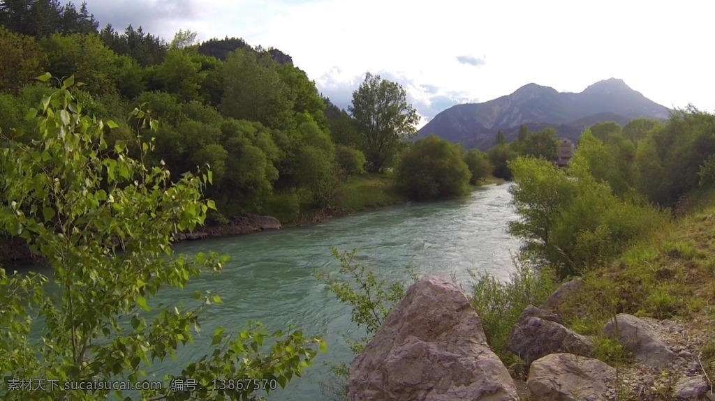 大自然 生态环境 高清 视频 实拍 景色 河流 丛林 树木 岩石 环保 高清视频实拍