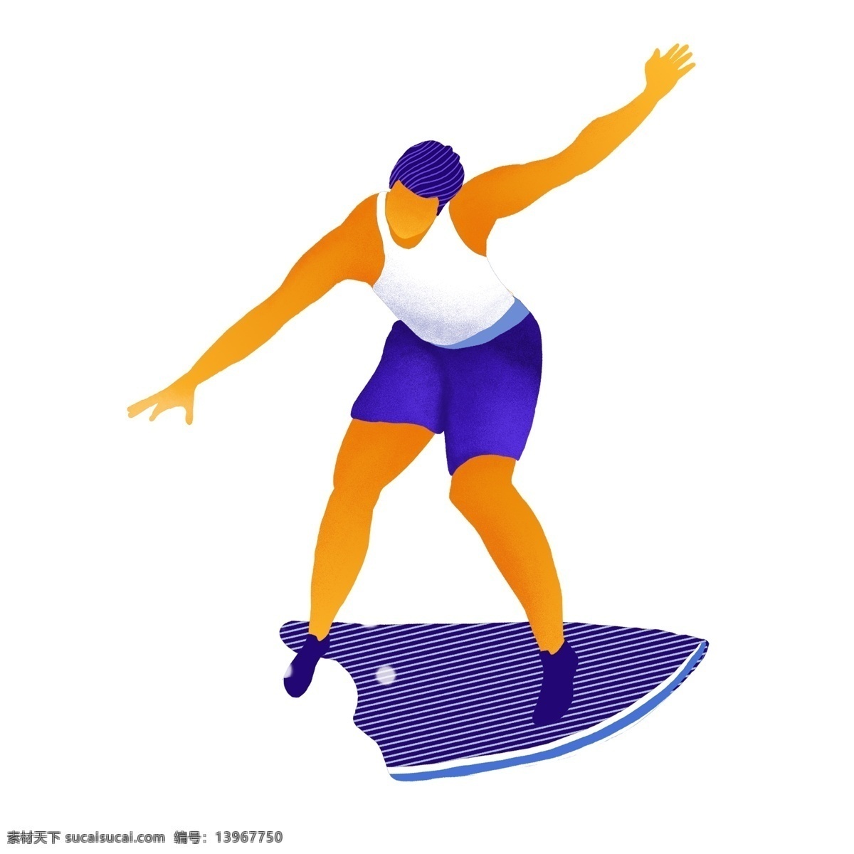 手绘 大海 上 冲浪 男士 运动员 原创 元素 手绘卡通 比赛 健身 原创元素 挑战 度假 休闲运动