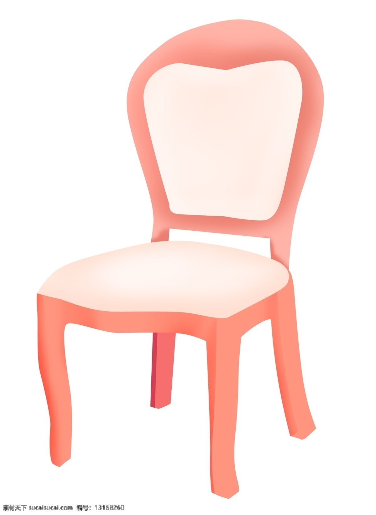 粉色 家具 椅子 插画 粉色的椅子 卡通插画 椅子插画 木质椅子 实木椅子 木纹椅子 白色的坐垫