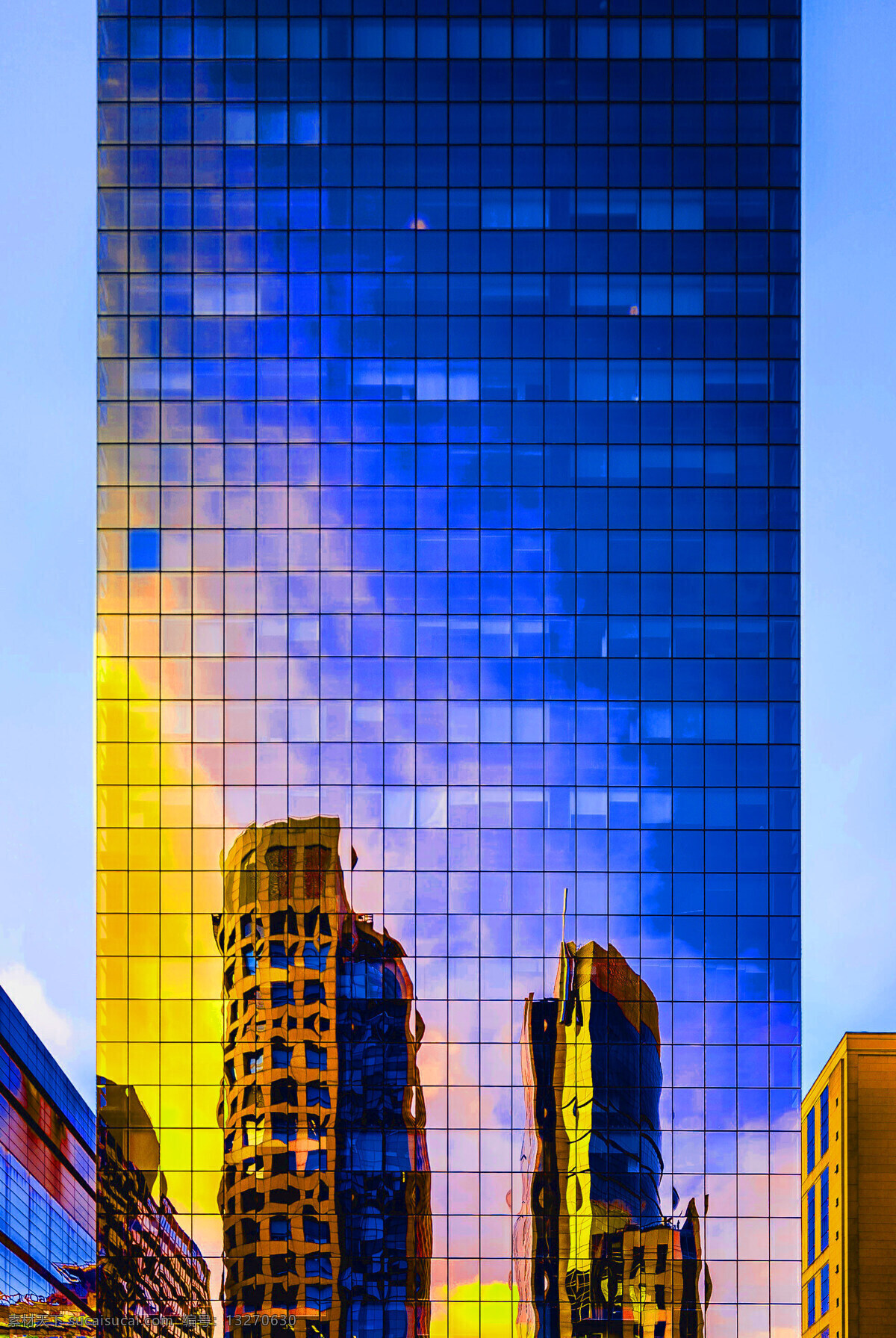 高楼 城市建筑 色彩 玻璃 倒影 渐变 建筑园林 建筑摄影