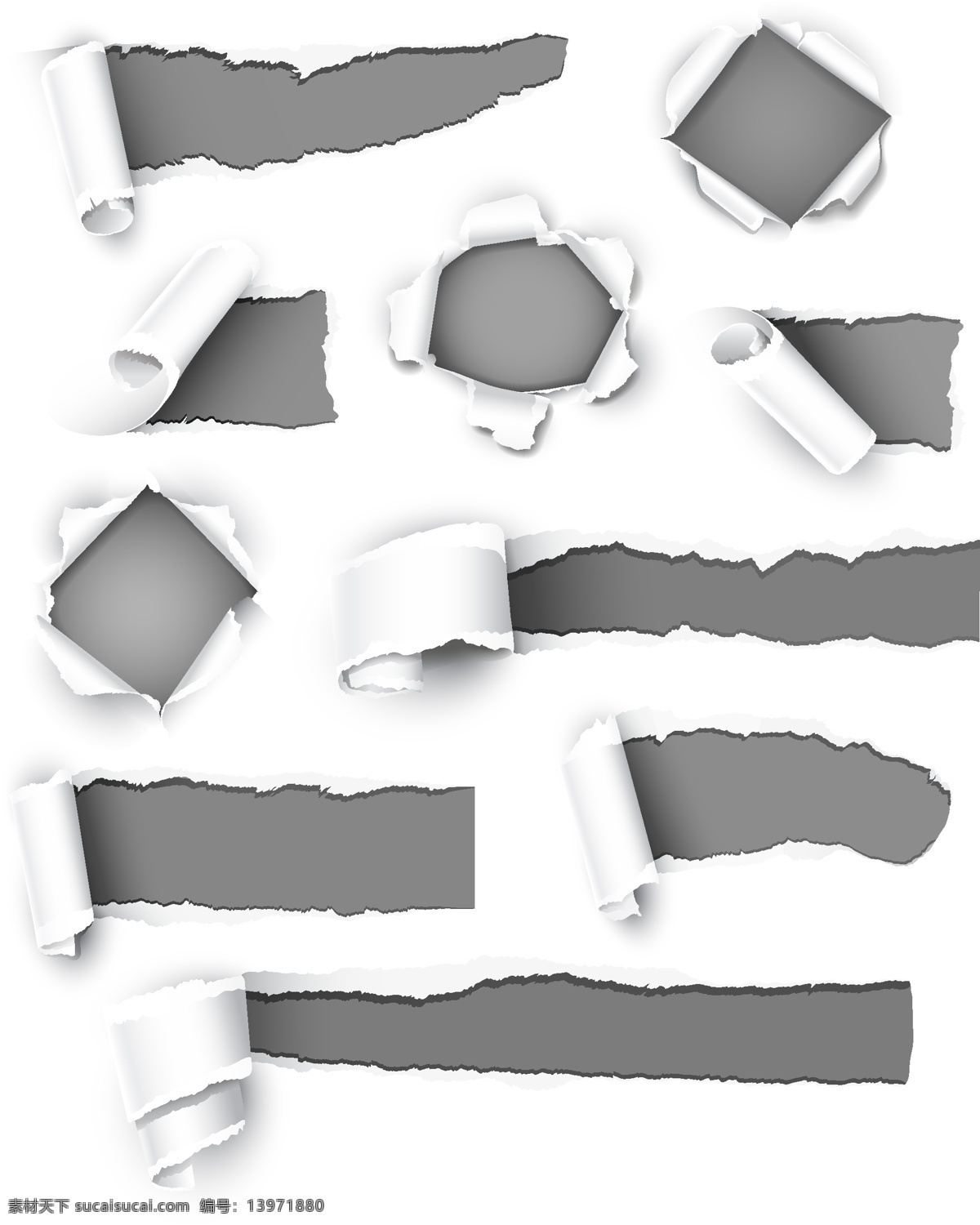 撕破 纸张 效果 背景 矢量 矢量图 其他矢量图