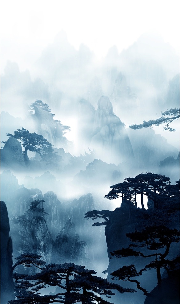 魂梦江山 山峦 云雾 水墨 自然风光 自然景观