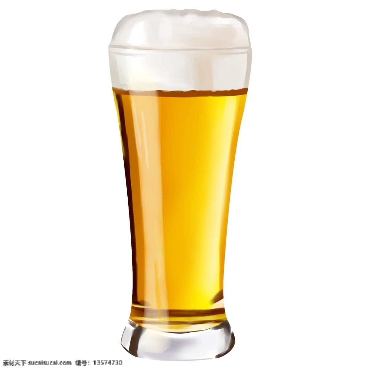 一杯 满满 啤酒 插图