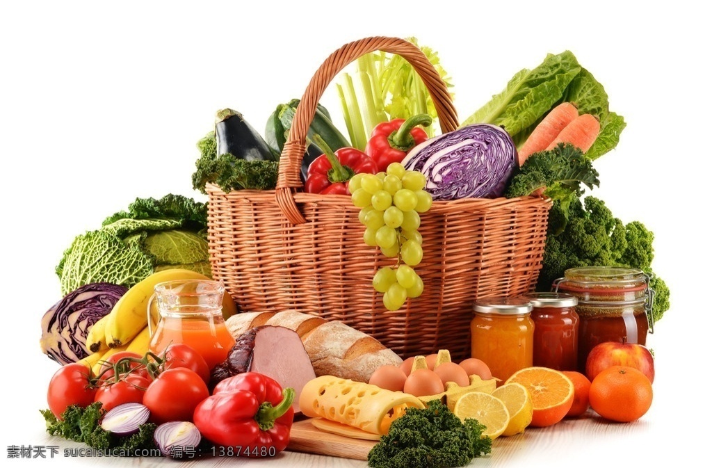 蔬菜水果 蔬菜 水果 食材 鸡蛋 奶酪 香蕉 辣椒 苹果 玉米 芹菜 新鲜食材 新鲜蔬菜 厨房食材 生物世界