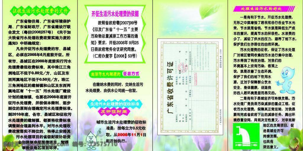 环保 节约 用水 宣传册 背面 矢量 模板下载 污水处理 户外广告 文件 展板 公益展板设计