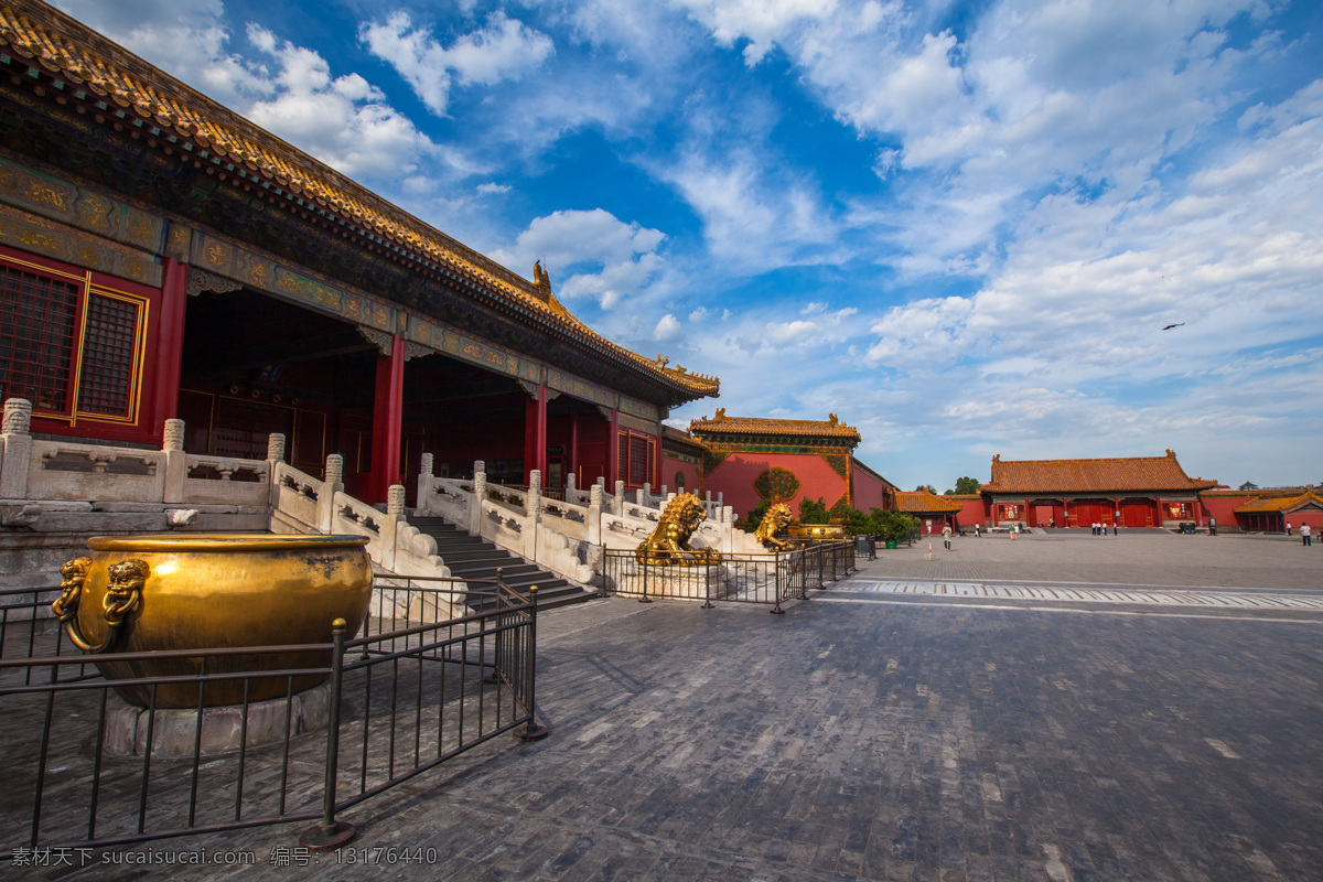 故宫 北京故宫 紫禁城 故宫博物院 皇家 古建筑 北京风光 世界文化遗产 蓝天白云 琉璃瓦 旅游 风景名胜 国内旅游 旅游摄影