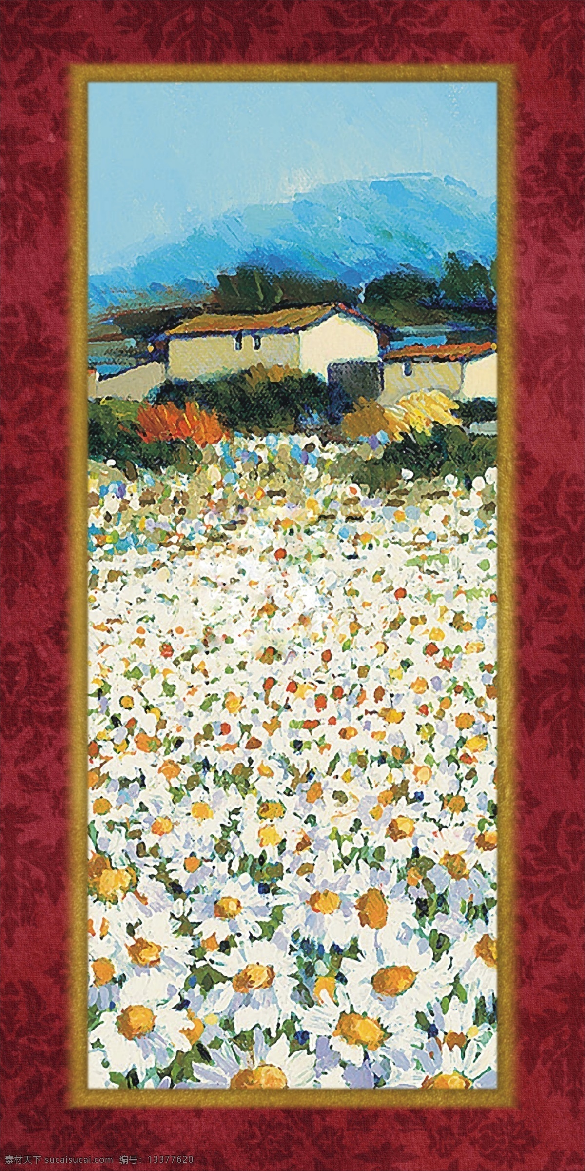 无框画 装饰画 非 高清 画框 画芯 花纹 花 田园 油花 复古 装饰画设计 欧州风格 绘画书法 文化艺术