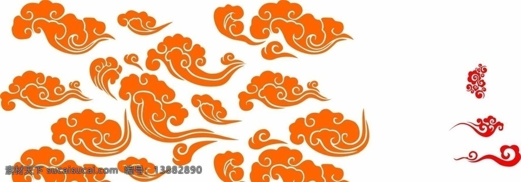 矢量图 花纹 云图案 花边花纹 底纹边框