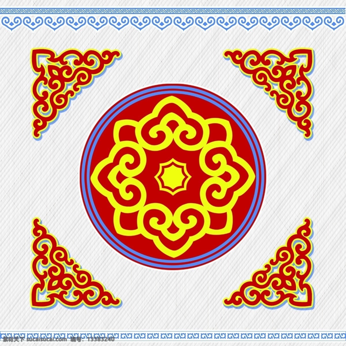 蒙古花纹 背景 蒙古 蒙元元素 花纹 蒙元 圆形花纹 底纹边框 背景底纹