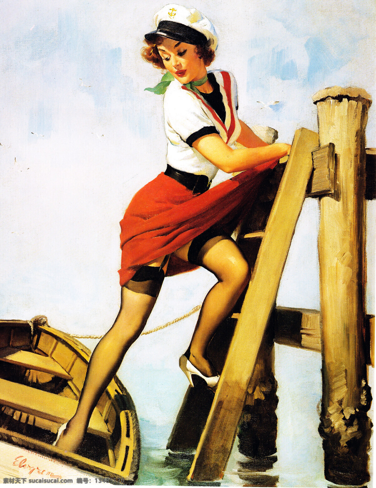 海报 女郎 绘画 绘画书法 美女 文化艺术 报女郎 pinup 广告女郎 企业文化海报