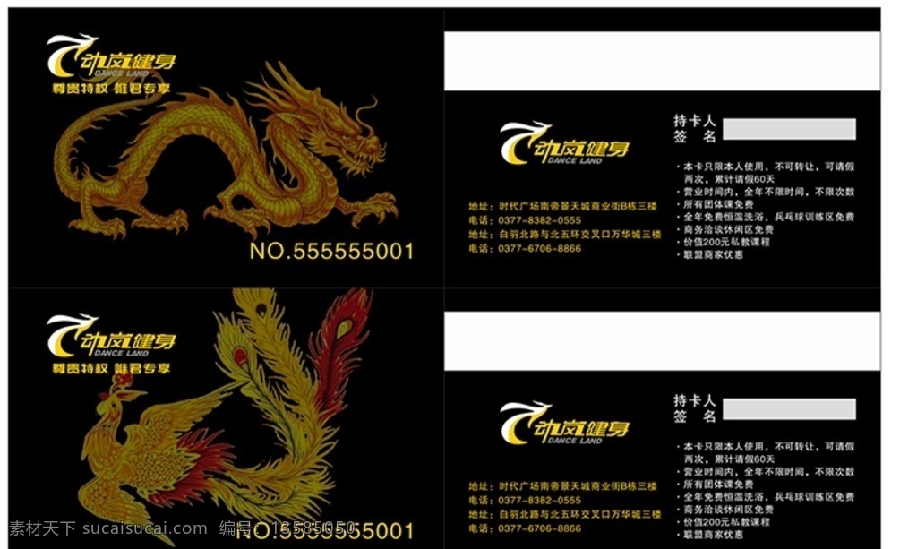 健身卡 vip卡 龙凤卡 黑色 动岚健身 名片 高档名片 vip健身 平面 国内广告设计