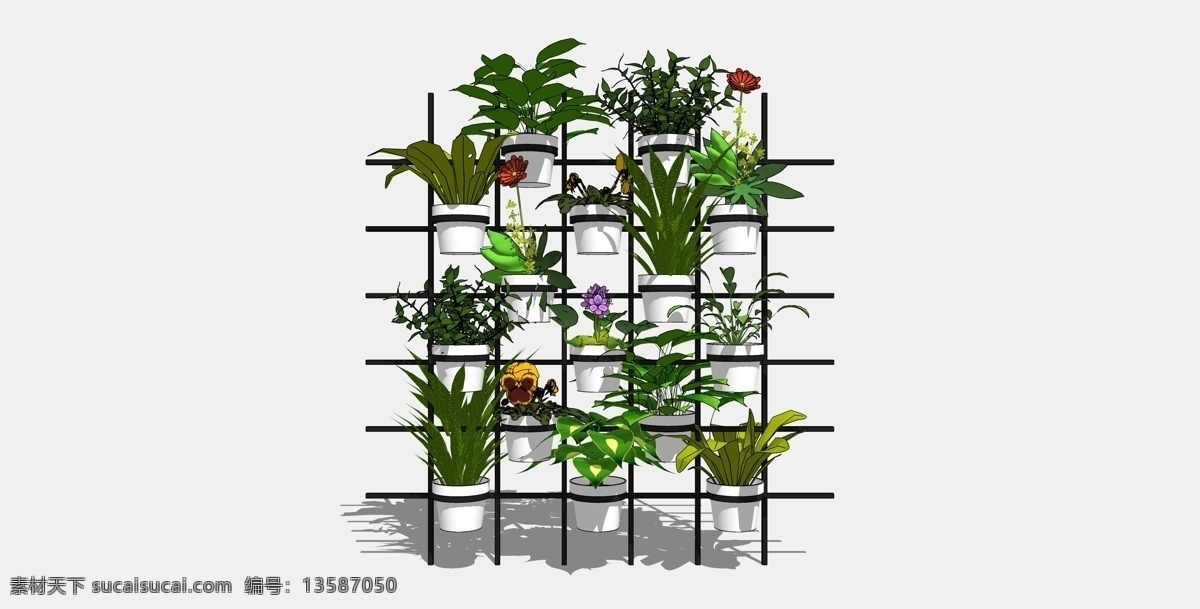 庭院 盆栽 植物 网架 植物墙 网格