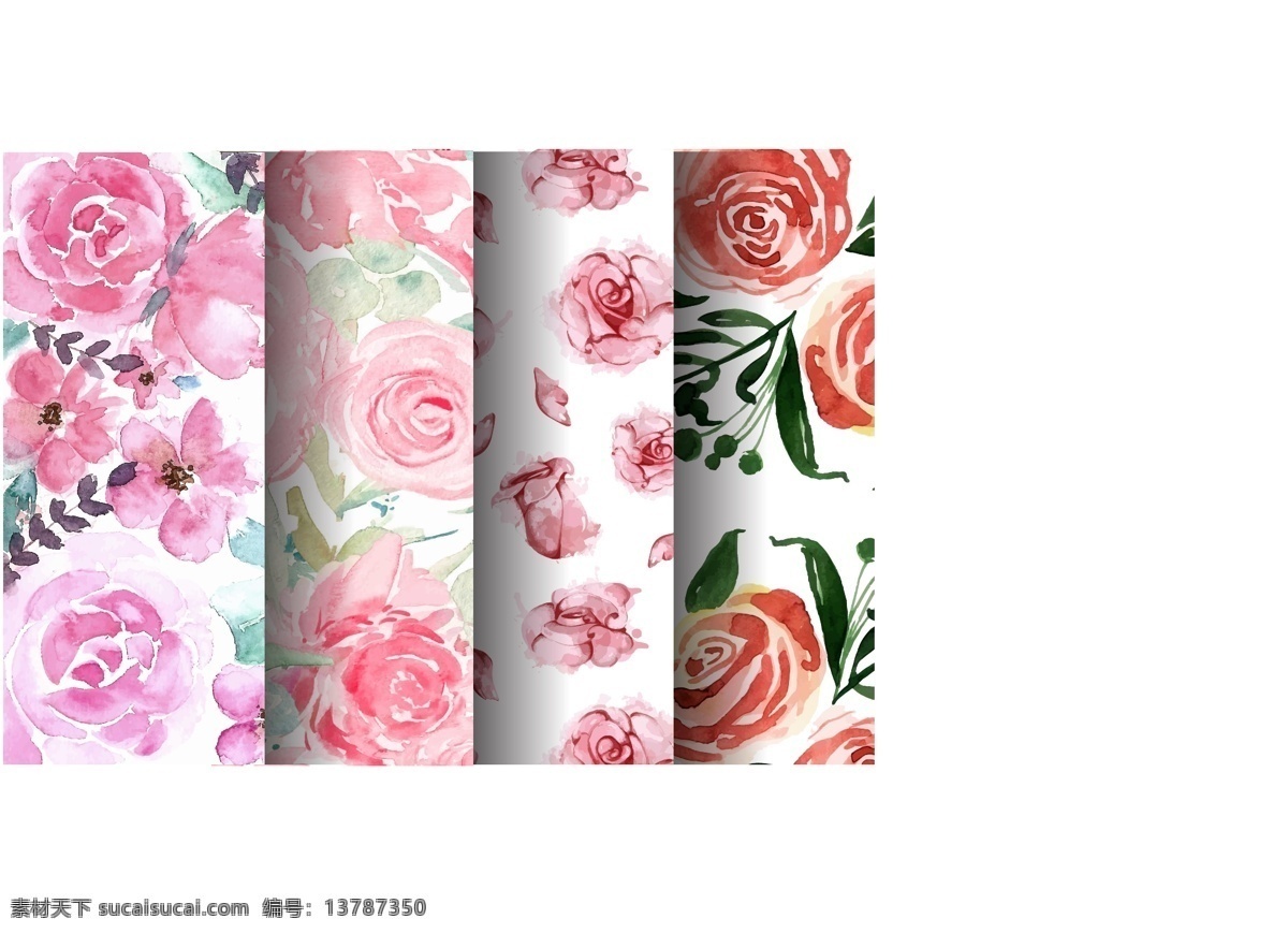水彩 玫瑰花 花朵 底纹 背景 矢量玫瑰花 水彩玫瑰花 手绘玫瑰花 花背景 底纹背景 花卉 春天