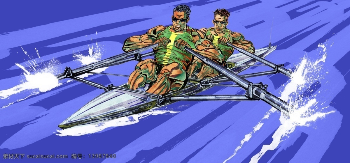 运动健身 绘画人物 分层素材 psd053 设计素材 分层插画 psd源文件 蓝色
