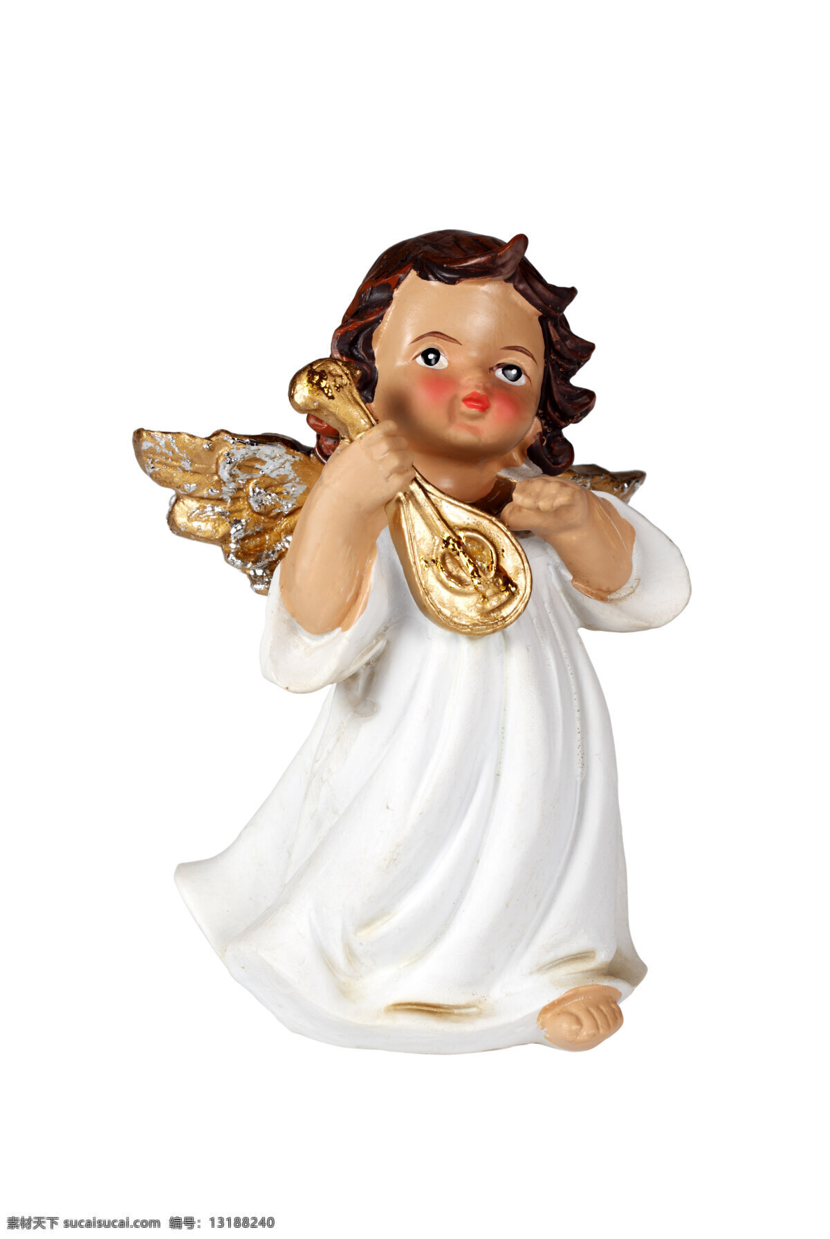圣诞 天使 雕像 作为 音乐家 文化艺术