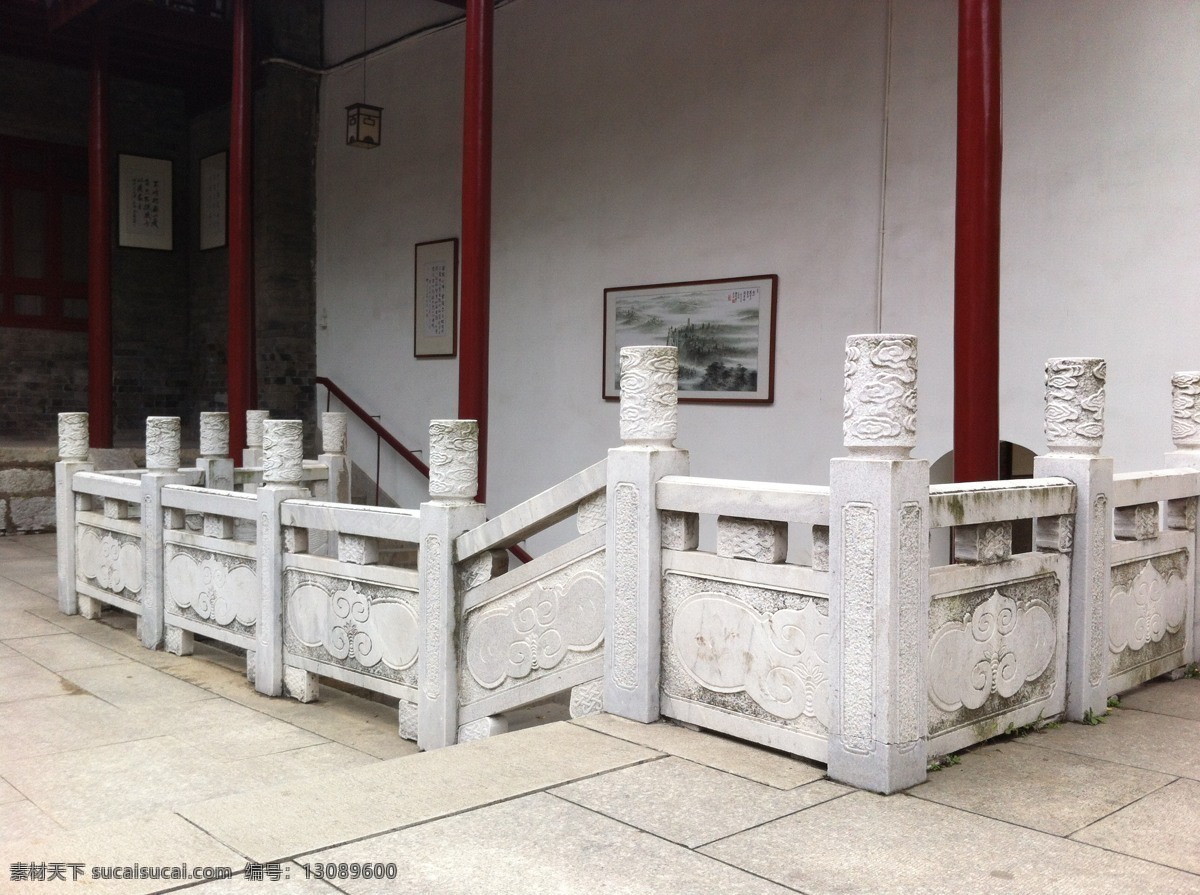 围栏 古风 古代 大理石 建筑 照片 建筑园林