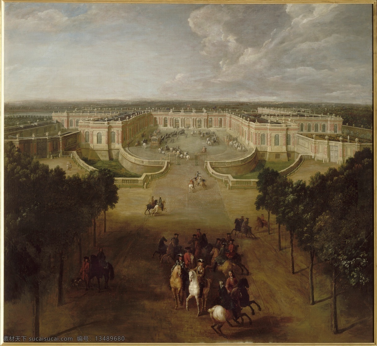 凡尔赛宫 绘画书法 文化艺术 油画 1688年 17世纪油画 凡尔赛 路易十四 家居装饰素材