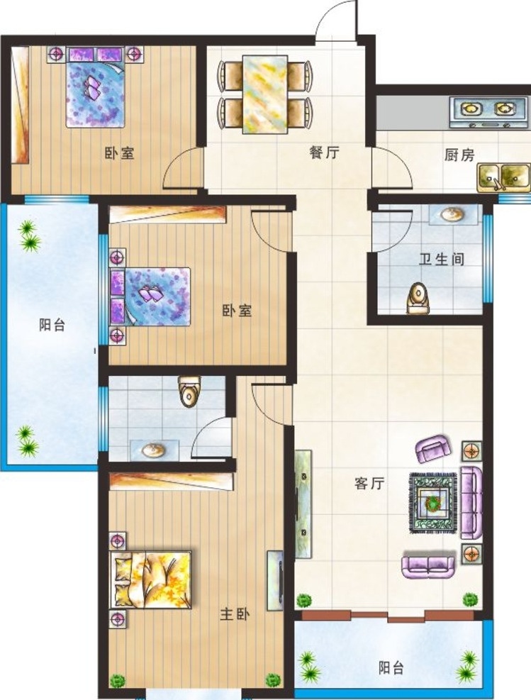 户型图 室内装饰 平面户型图 彩色户型图 室内户型图 室内 平面图 分层图 户型分层 户型 psd分层 装饰素材 装修素材 装修