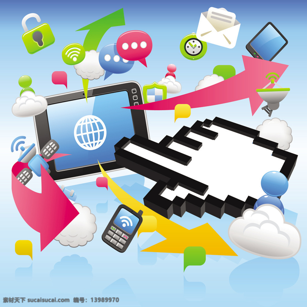 互联网 科技 背景 gps 手机 网络 卫星 信息 矢量图 其他矢量图