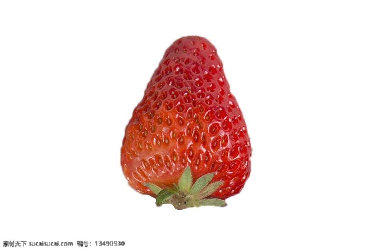 一个草莓 红色 好吃 喜欢 水果 食品