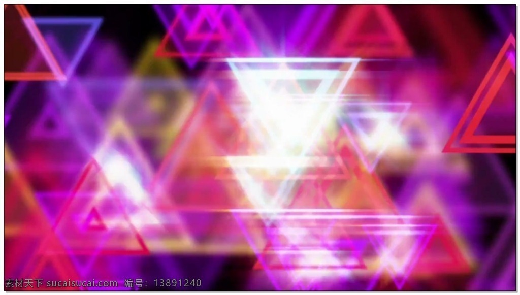 三角形 套环 霓虹灯 闪烁 视频 纸醉金迷 视频素材 动态视频素材