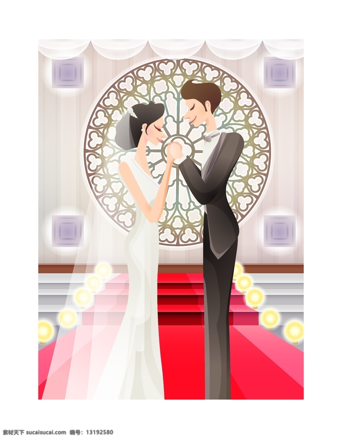 甜蜜 婚姻 矢量 夫妇 婚纱 结婚 浪漫 男女 生活 新郎 新娘 甜蜜婚姻矢量 白纱布 矢量图 矢量人物