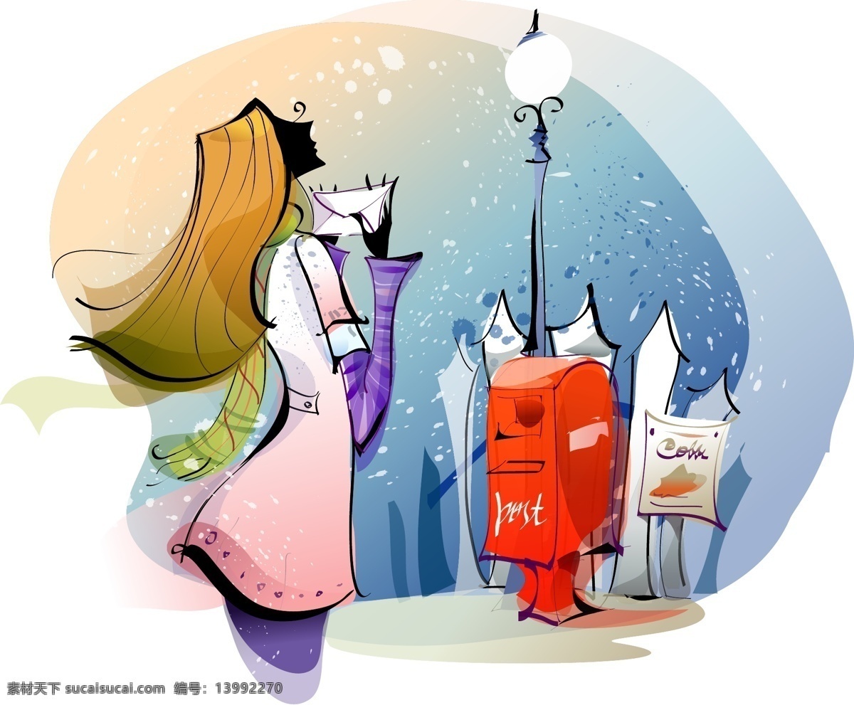 韩国 矢量 美女图片 噶棵琅噶克夭 插画集