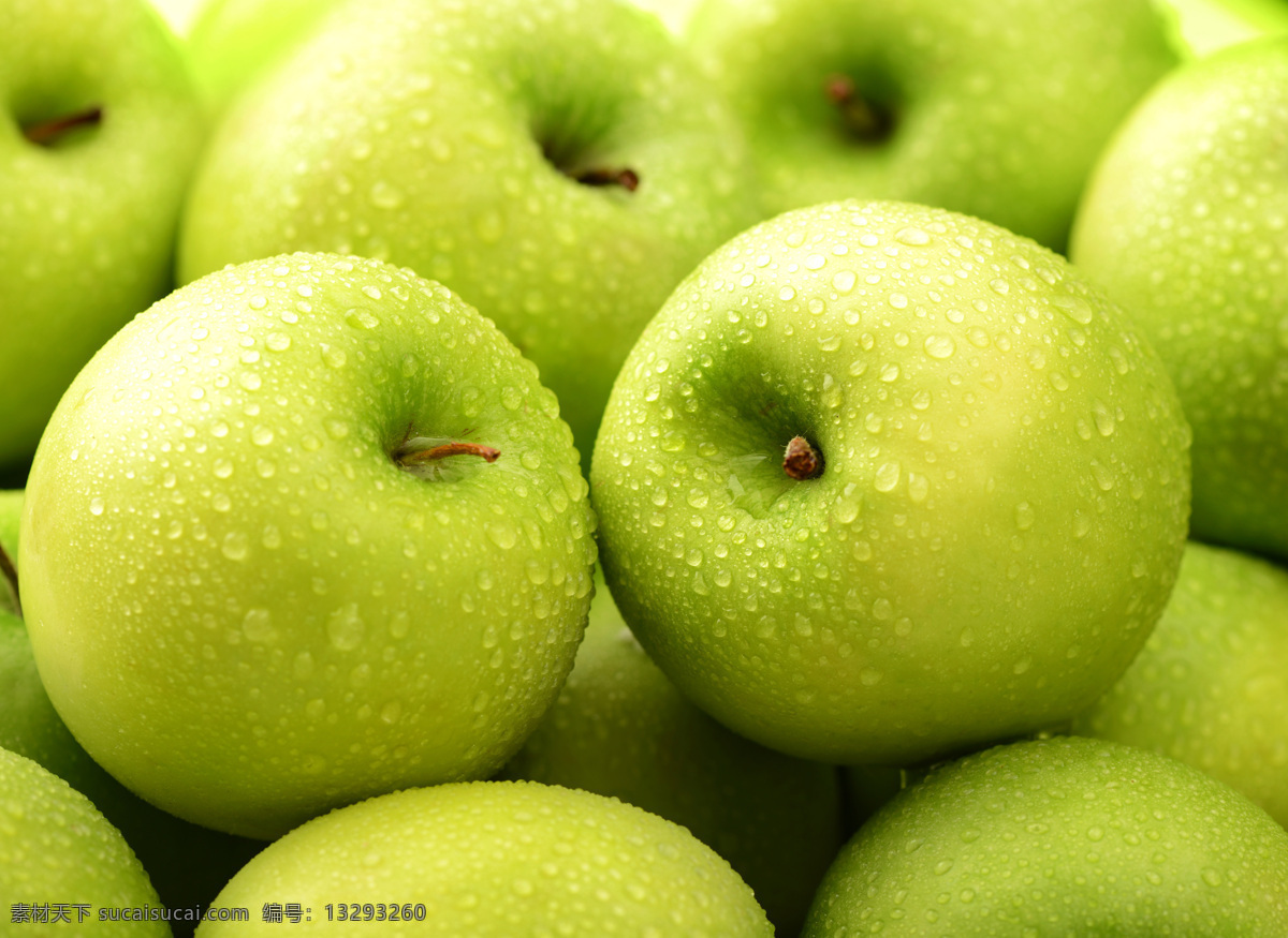 青苹果 绿苹果 清新苹果 苹果背景 甜美 多汁 美味 生物世界 水果