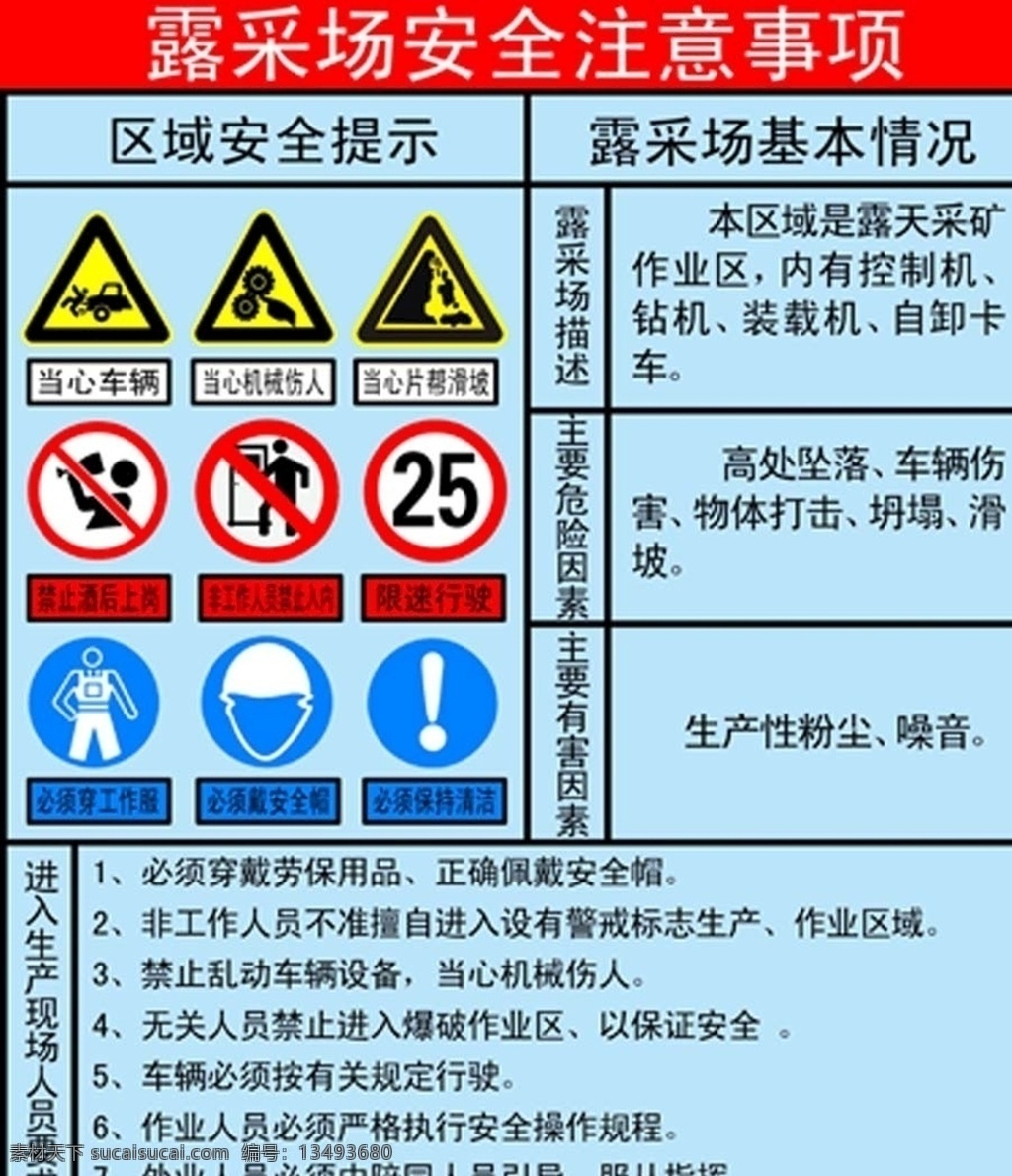 露 采 场 安全 注意事项 工矿企业 露采场 注意 事项
