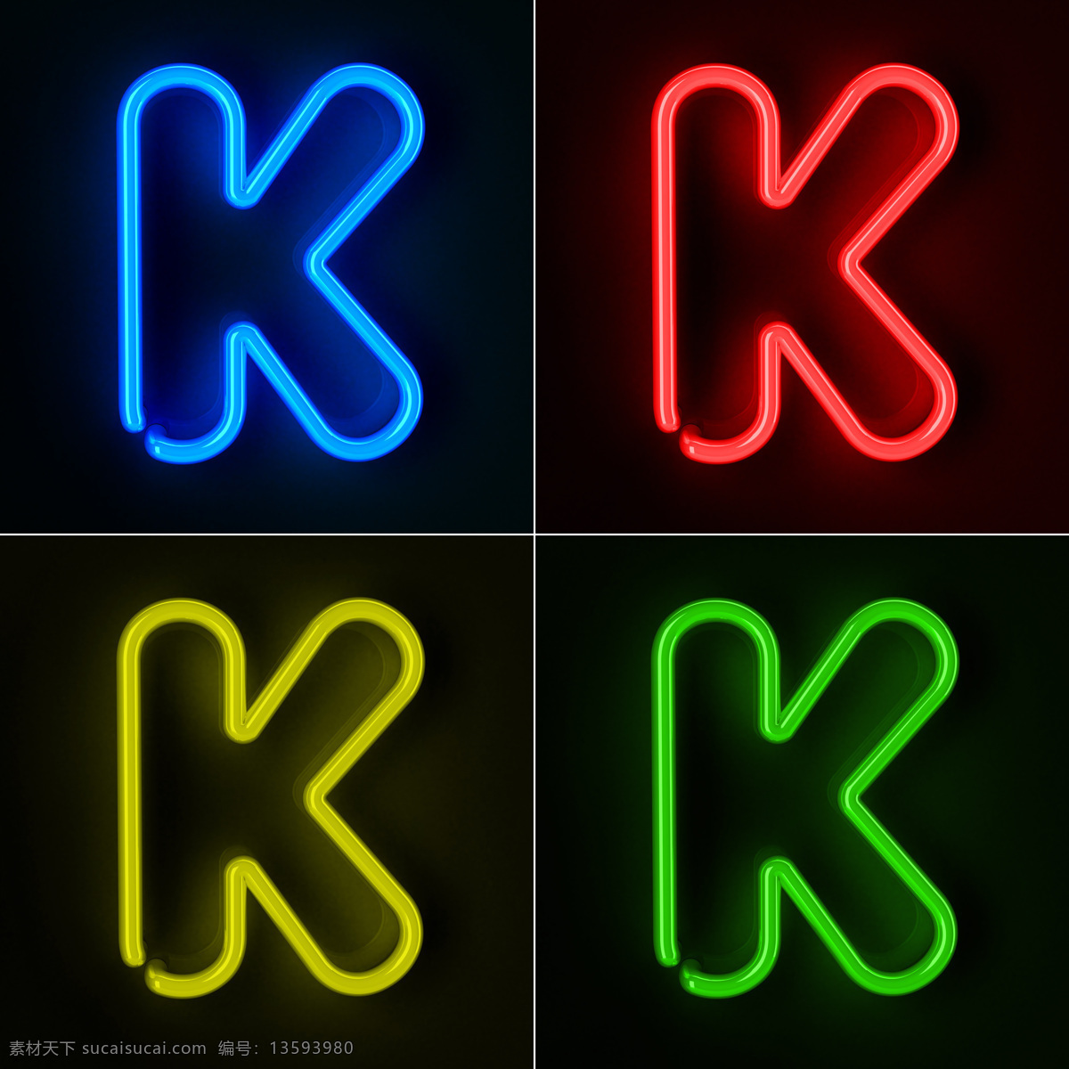 霓虹灯字母k 霓虹灯字母 k 彩色 立体 英文字母 书画文字 文化艺术 黑色