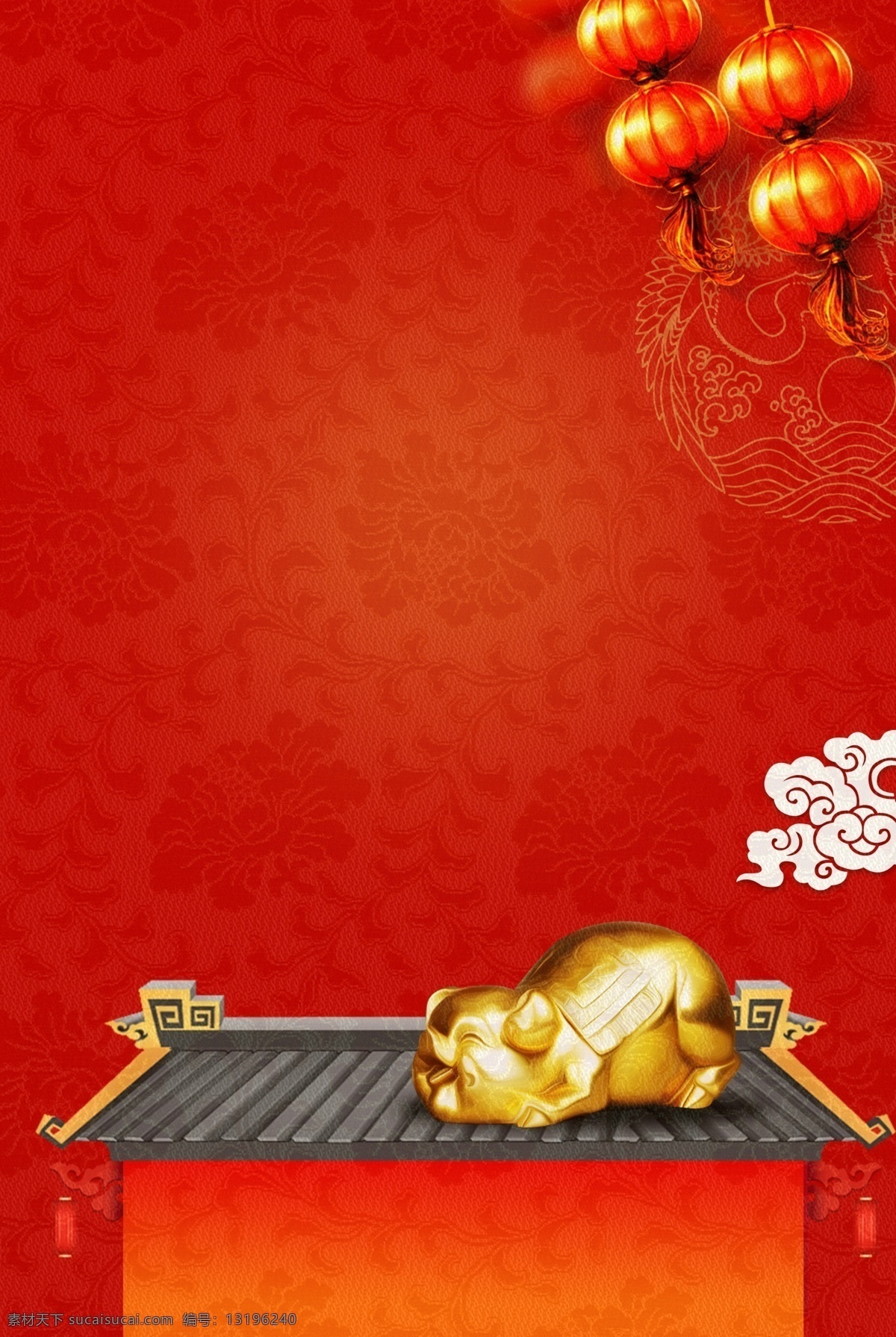 边框 简约 中国 年 广告 背景 图 春节 喜庆 红色 婚庆 年会 年终 过年 元旦 元宵 过节 猪年 大年夜 祝福 广告背景