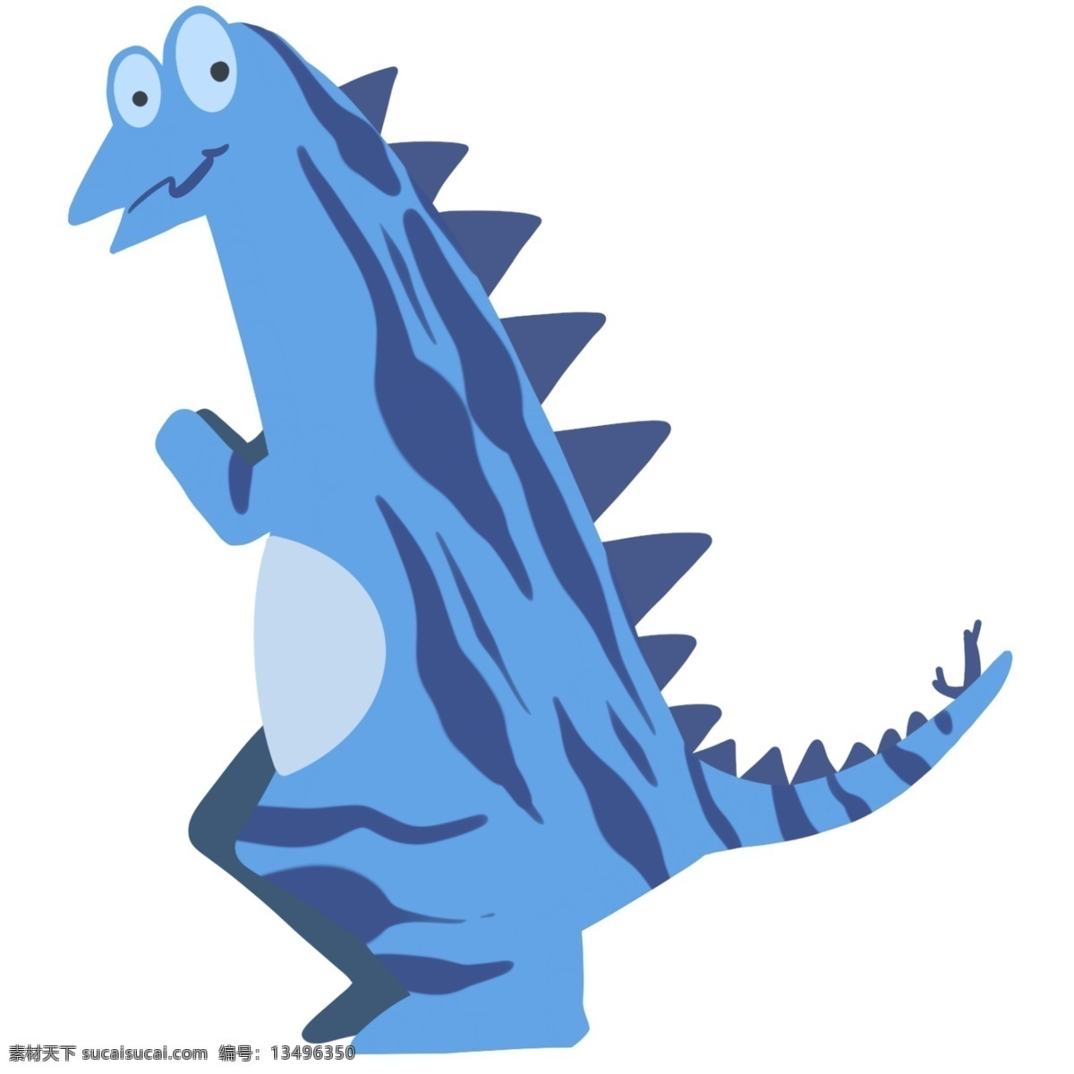 蓝色 创意 钉 龙 插画 蓝色的钉龙 恐龙 尖嘴恐龙 钉龙 西方传说 动物 可爱 斑点钉龙 纹理