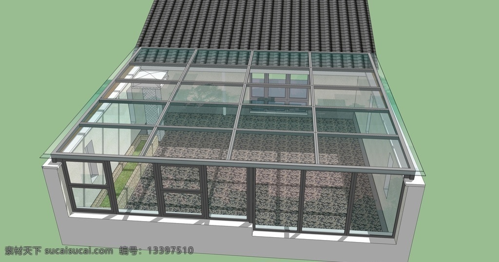 阳光房效果图 阳光房 阳光房的设计 阳台的设计 露台的设计 二星 3d设计
